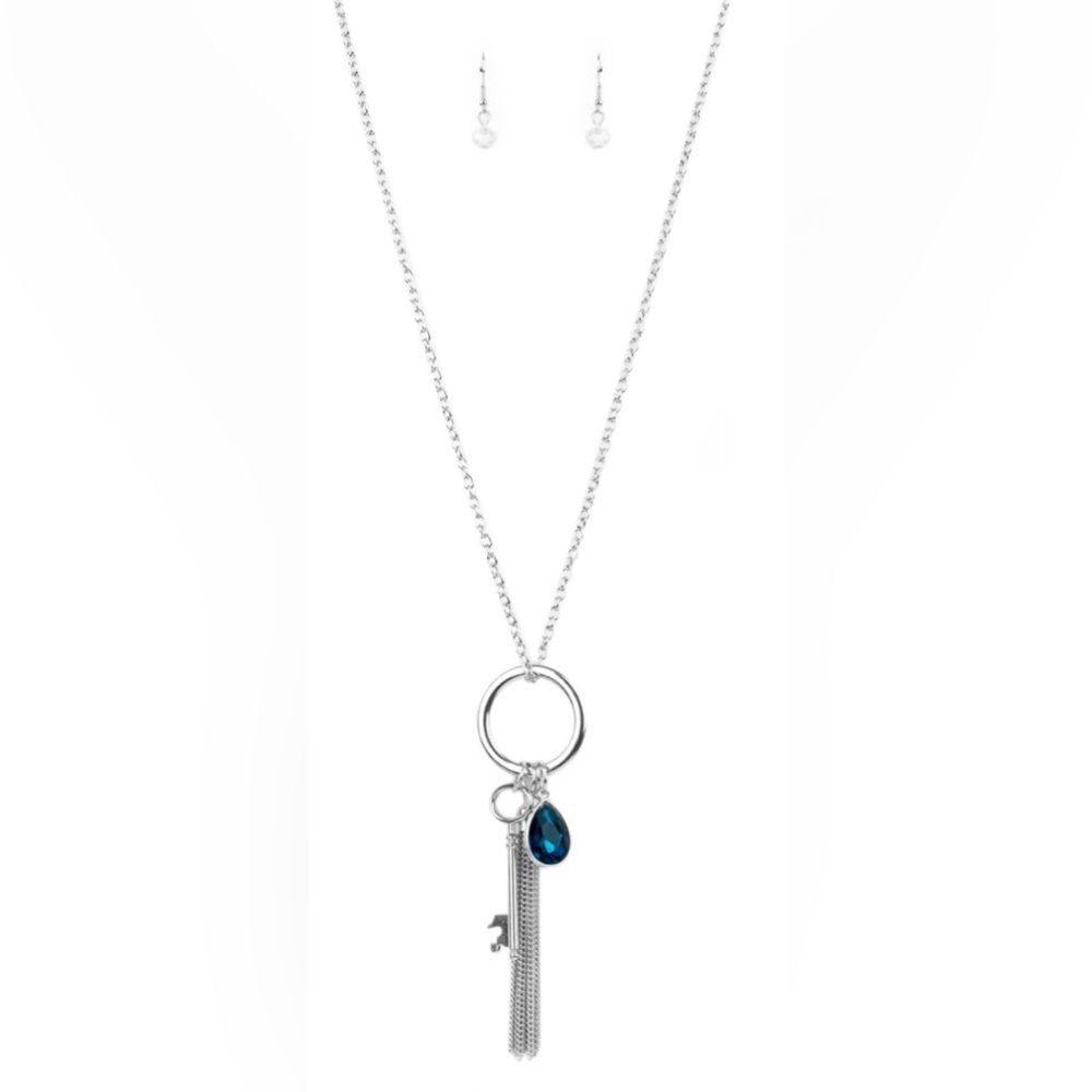 Unlock your sparkle necklace and earring set